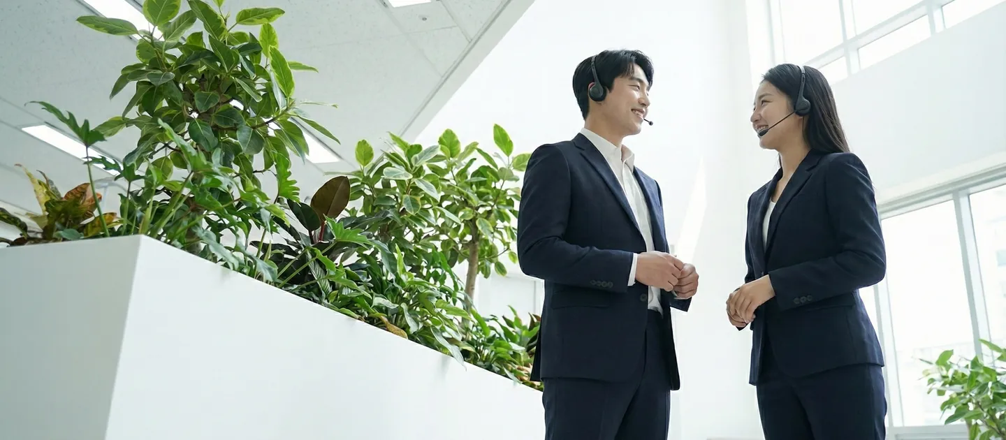 문의 담당 항목을 확인하는 장면을 담은 참고 사진